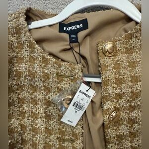 NWT express long XS tweed blazer
